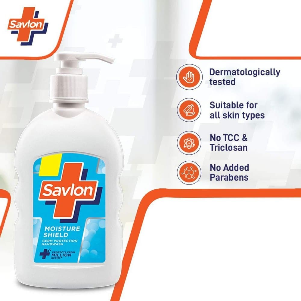 Savlon Moisture Shield Liquid Hand Wash 200Ml view 2