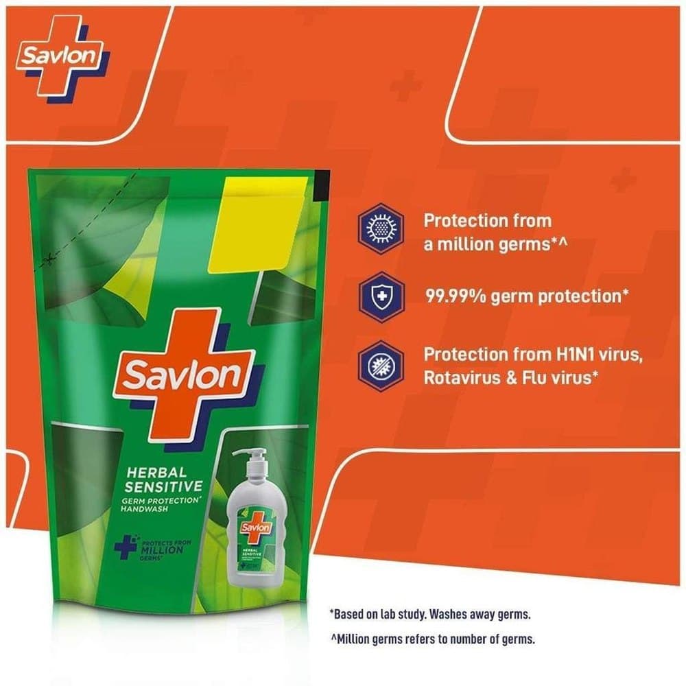 Savlon Herbal Sensitive Germ Protection Hand Wash 175 ML view 2